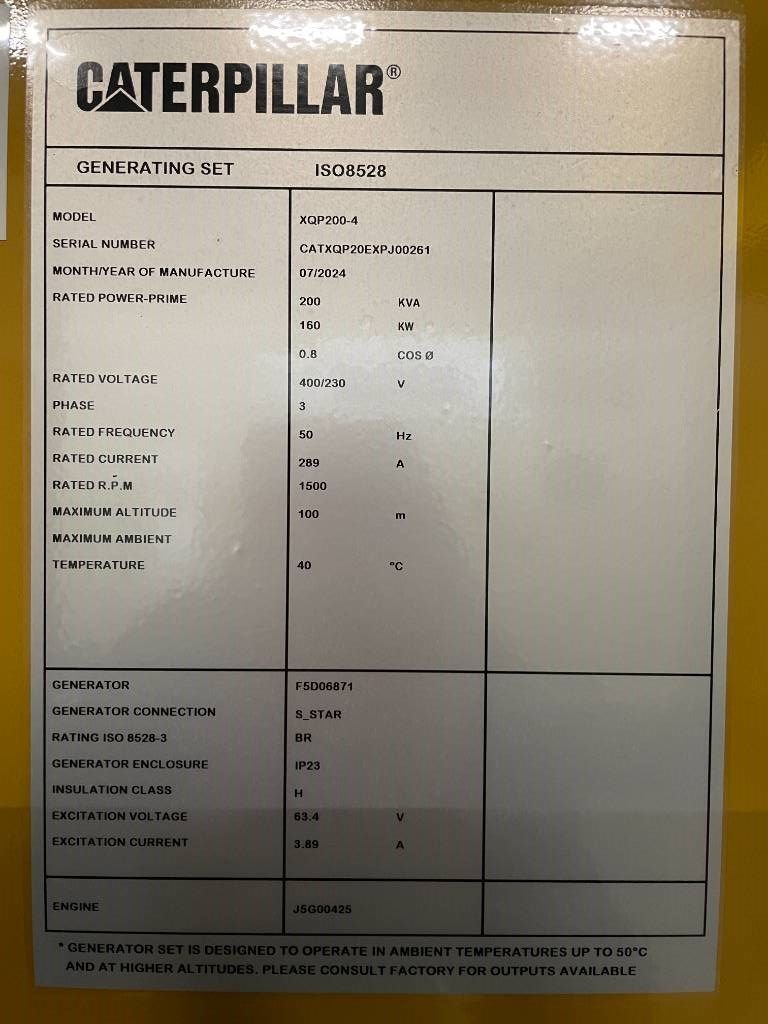 CAT XQP200 - 200 kVA Stage V - DPX-18129