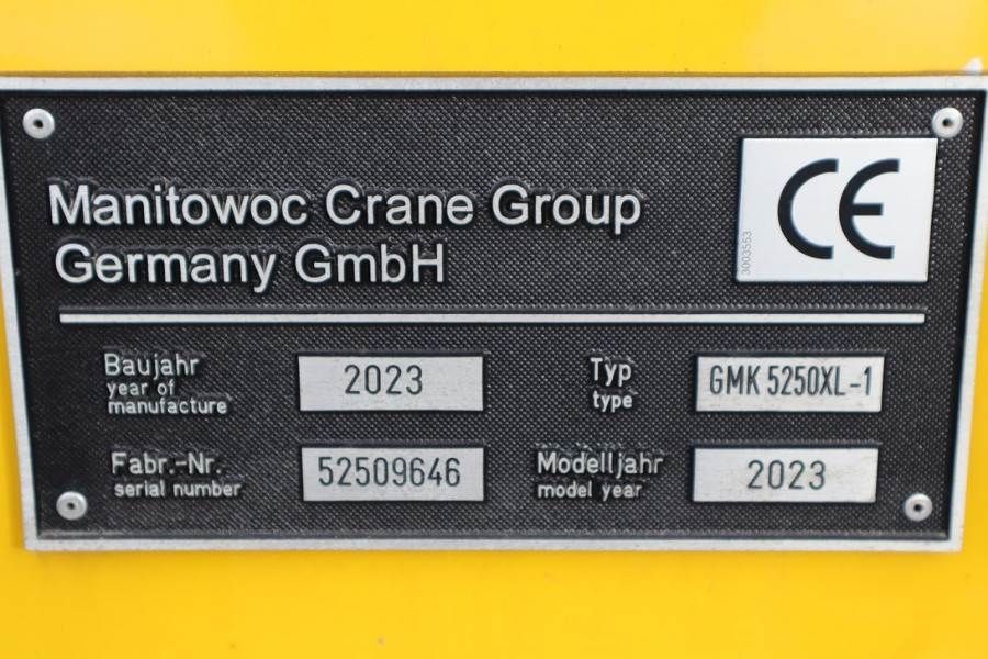 Grove GMK5250XL-1 Available Immediately, Dutch Registrat
