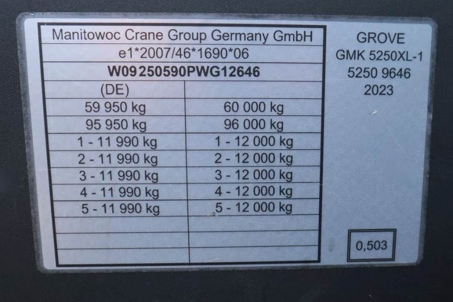 Grove GMK5250XL-1 Available Immediately, Dutch Registrat