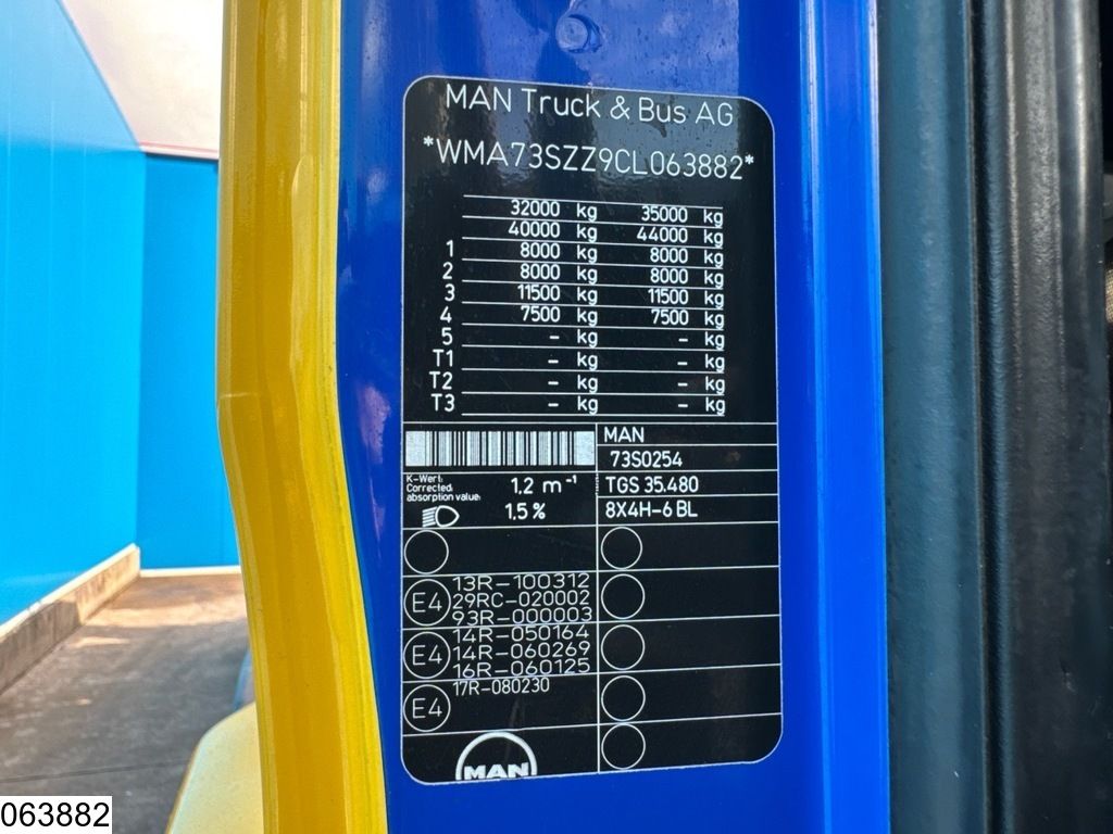 MAN TGS 34 480 8x2, EURO 5, Silosteller