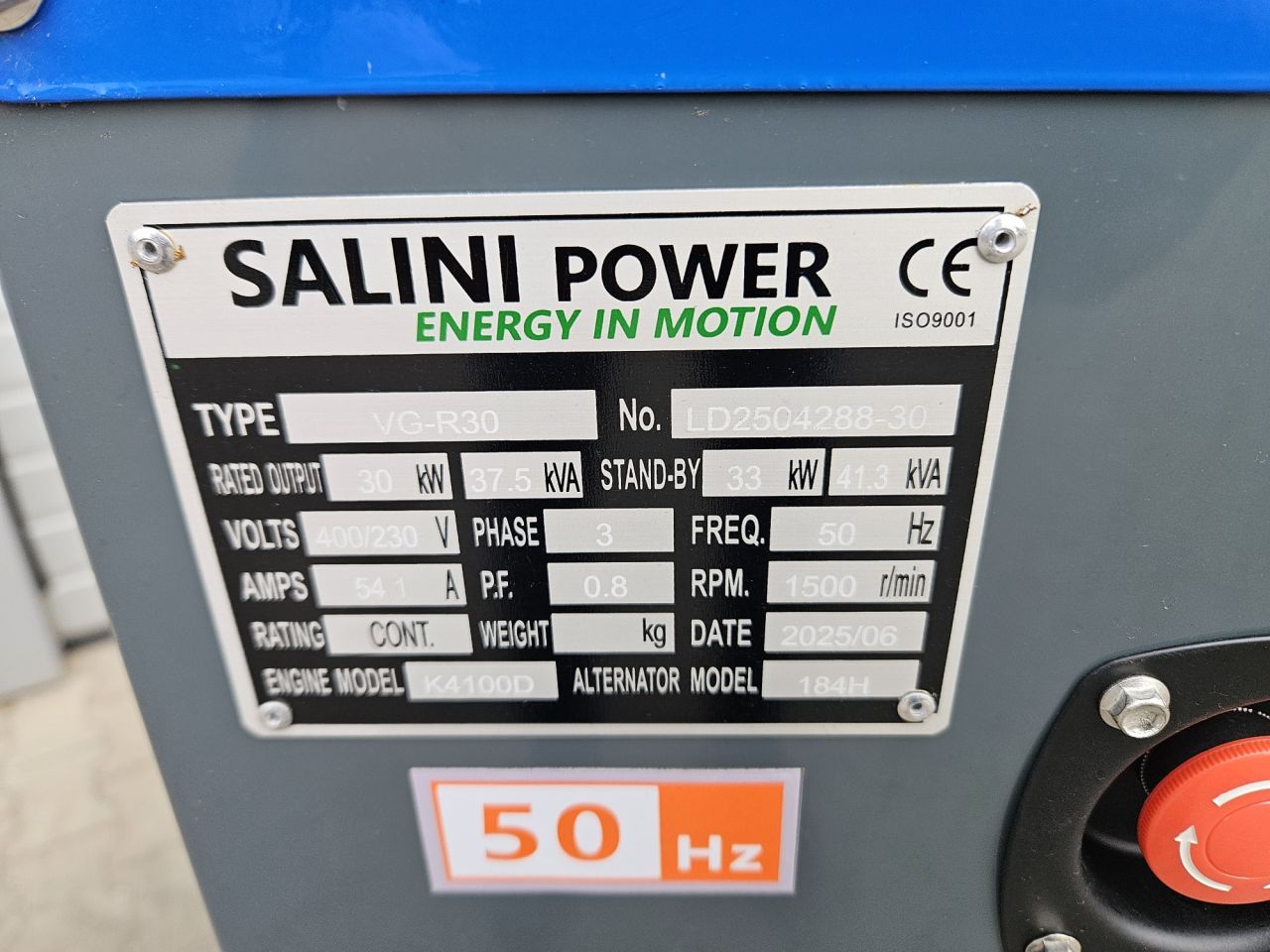 Nieuwe Salini VG-R30 37.5 Kva generator ref. LD2504288-30