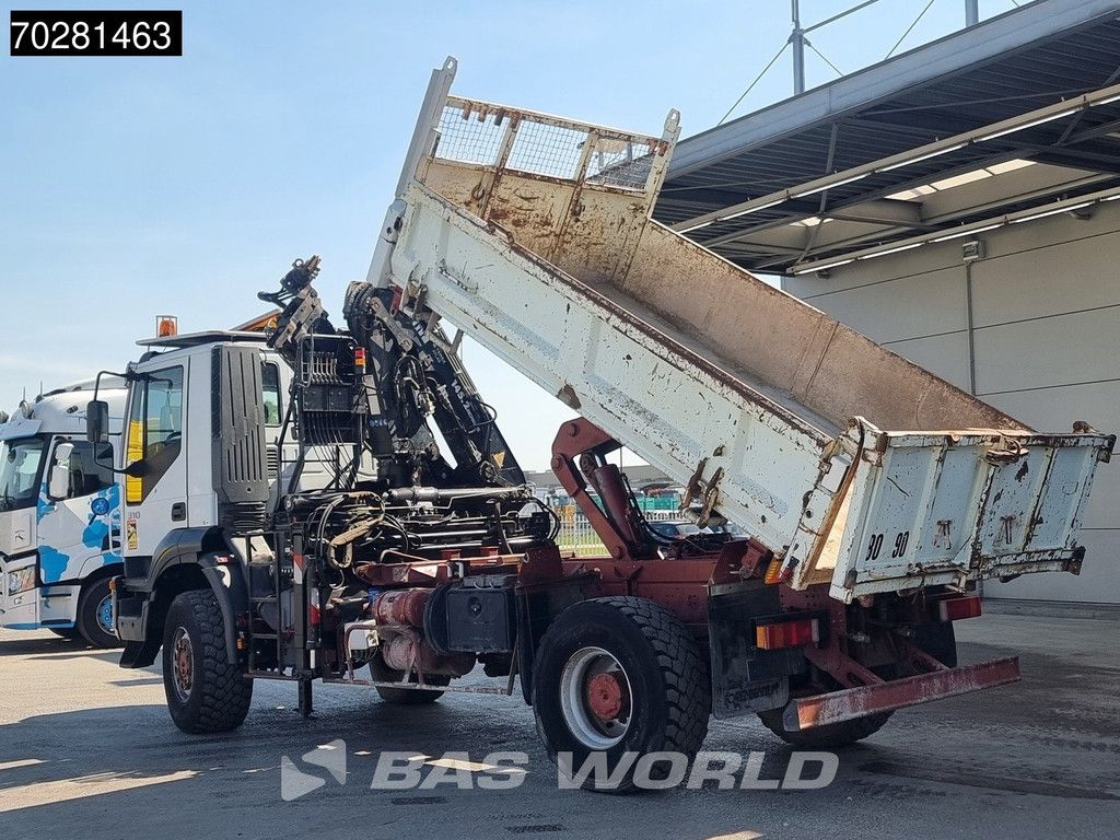 Iveco Trakker 310 4X4 Atlas 145.2-A2 Kran Crane 4x4 Big axle 6m3 3 sided tipper Euro 4
