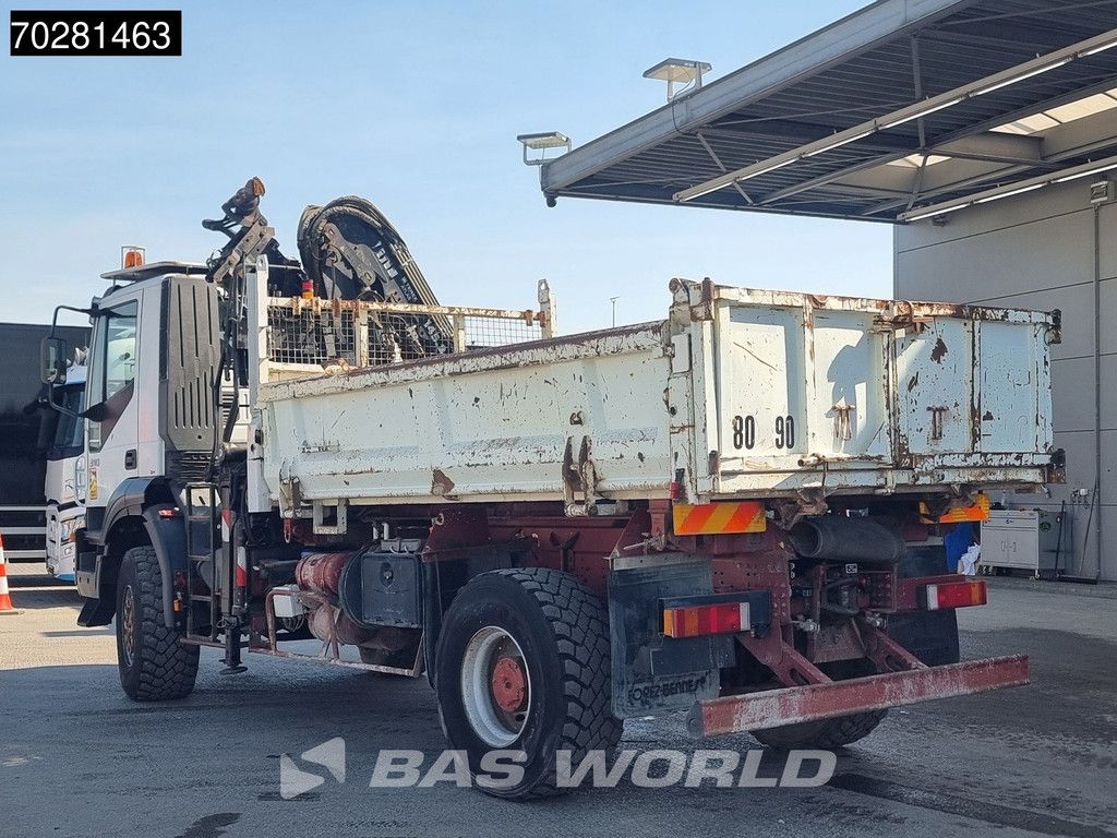 Iveco Trakker 310 4X4 Atlas 145.2-A2 Kran Crane 4x4 Big axle 6m3 3 sided tipper Euro 4