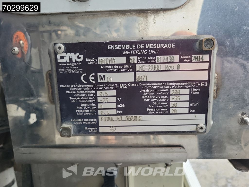 Renault Premium 340 6X2 18540 Liter Fuel tanker Retarder ADR Manual Euro 5