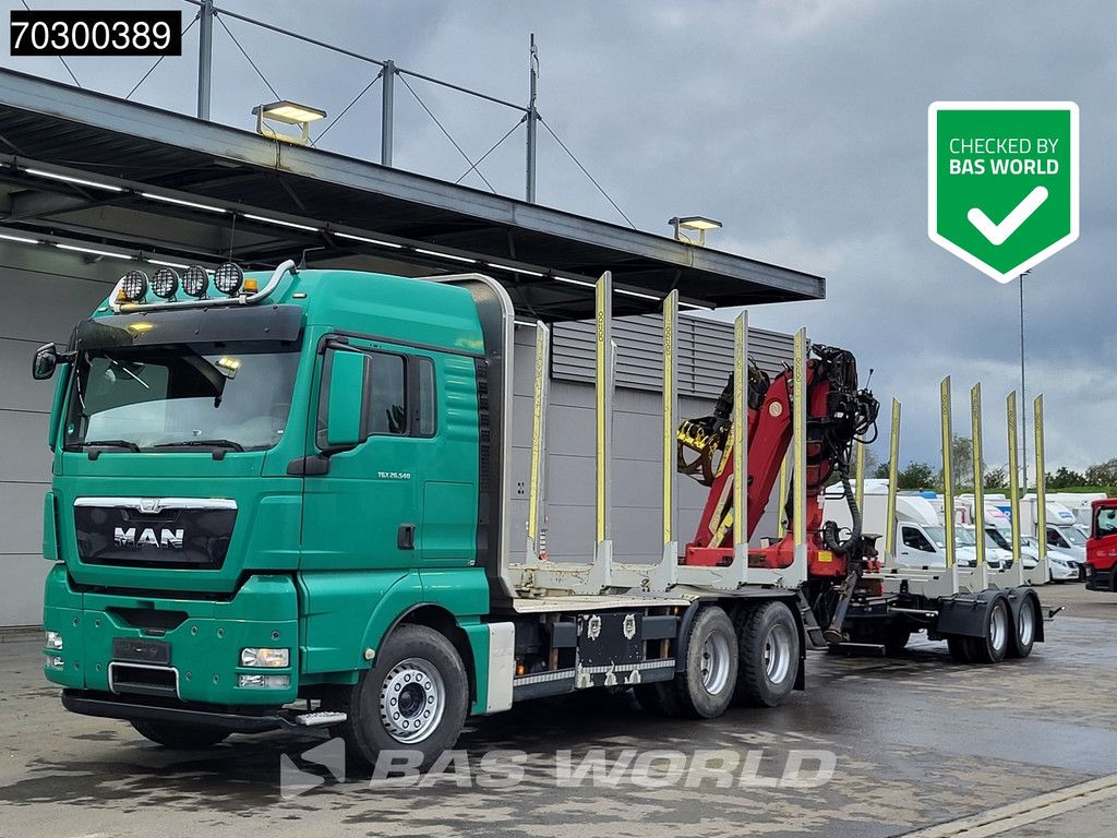 MAN TGX 26.540 6X4 TAJFUN L150Z.96 woodcrane Holztransport Manual Retarder Euro 5
