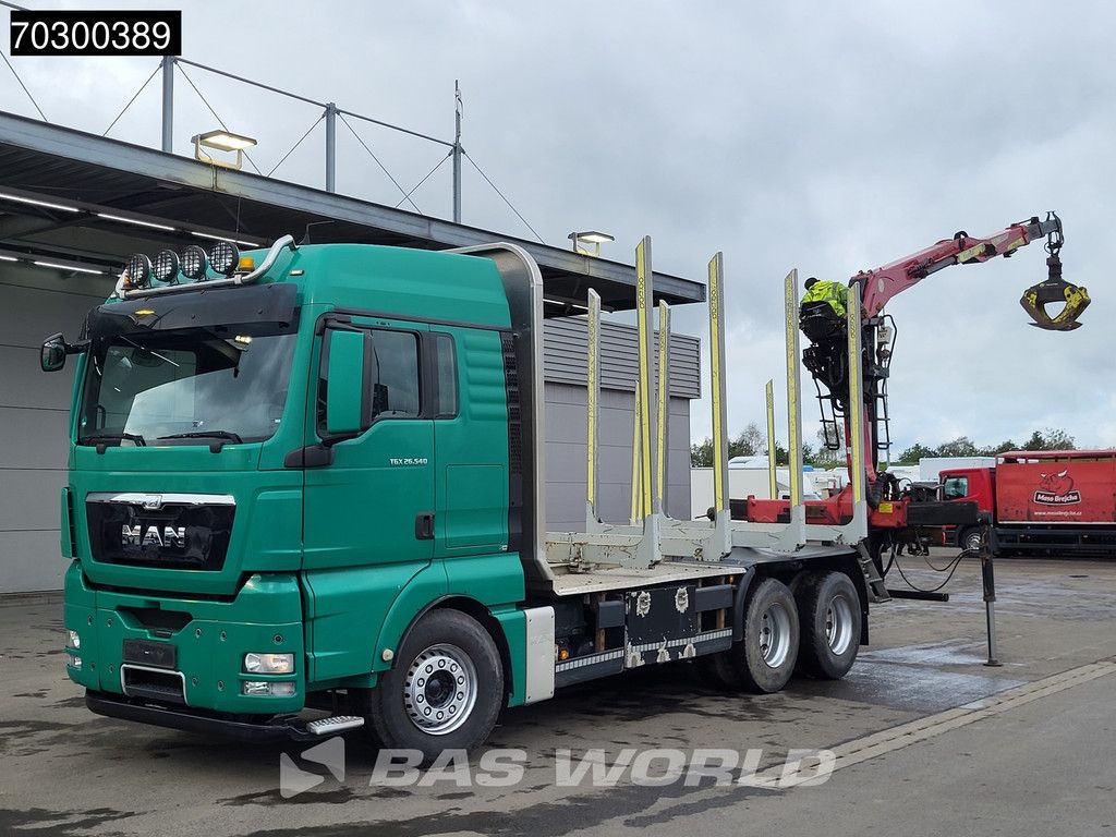 MAN TGX 26.540 6X4 TAJFUN L150Z.96 woodcrane Holztransport Manual Retarder Euro 5