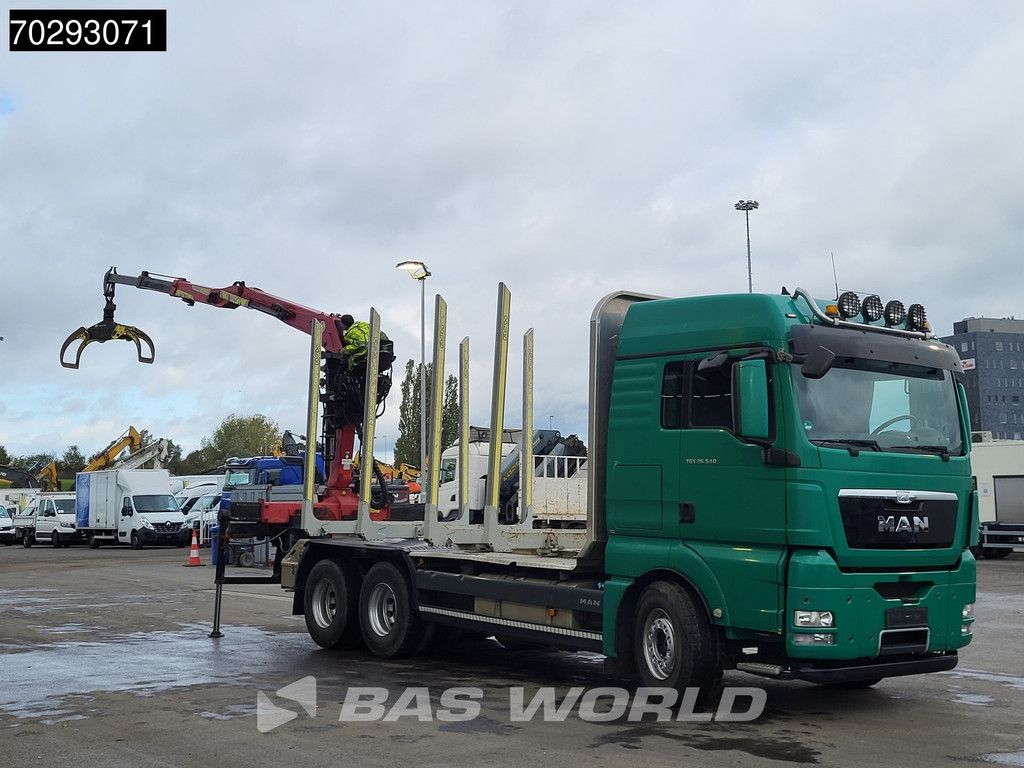 MAN TGX 26.540 6X4 TAJFUN L150Z.96 woodcrane Holztransport Manual Retarder Euro 5