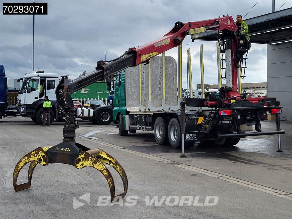 MAN TGX 26.540 6X4 TAJFUN L150Z.96 woodcrane Holztransport Manual Retarder Euro 5