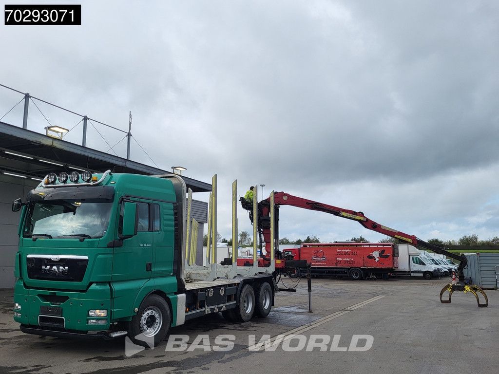 MAN TGX 26.540 6X4 TAJFUN L150Z.96 woodcrane Holztransport Manual Retarder Euro 5