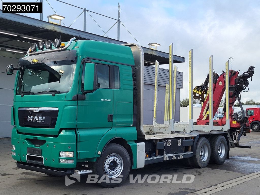 MAN TGX 26.540 6X4 TAJFUN L150Z.96 woodcrane Holztransport Manual Retarder Euro 5