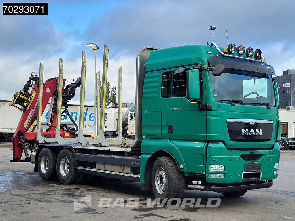 MAN TGX 26.540 6X4 TAJFUN L150Z.96 woodcrane Holztransport Manual Retarder Euro 5