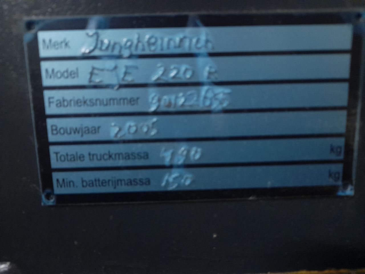 Jungheinrich EJE 220 elektrische palletwagen pompwagen