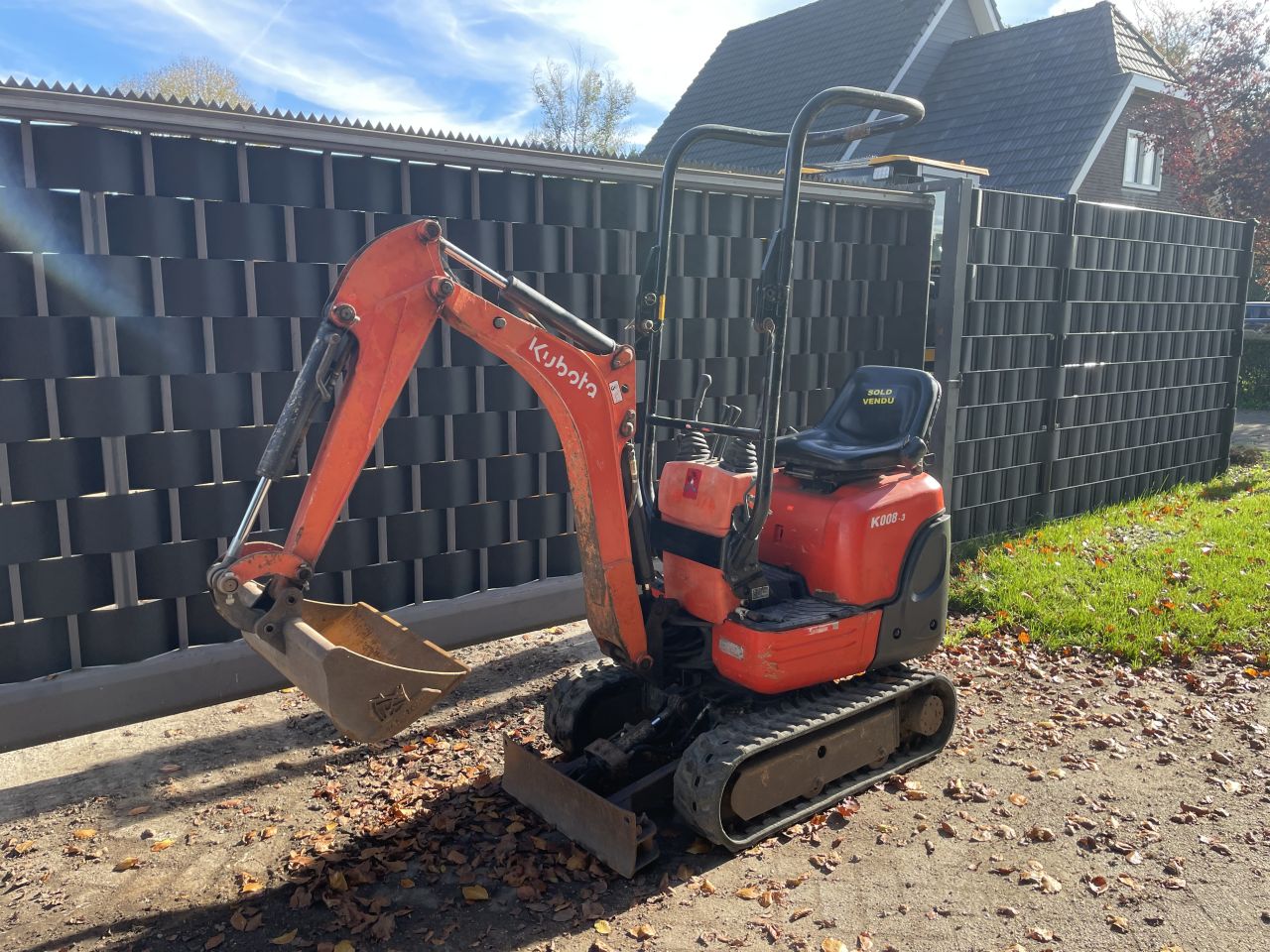 Kubota K008 mini graafmachine hitachi yanmar bobcat kobelco