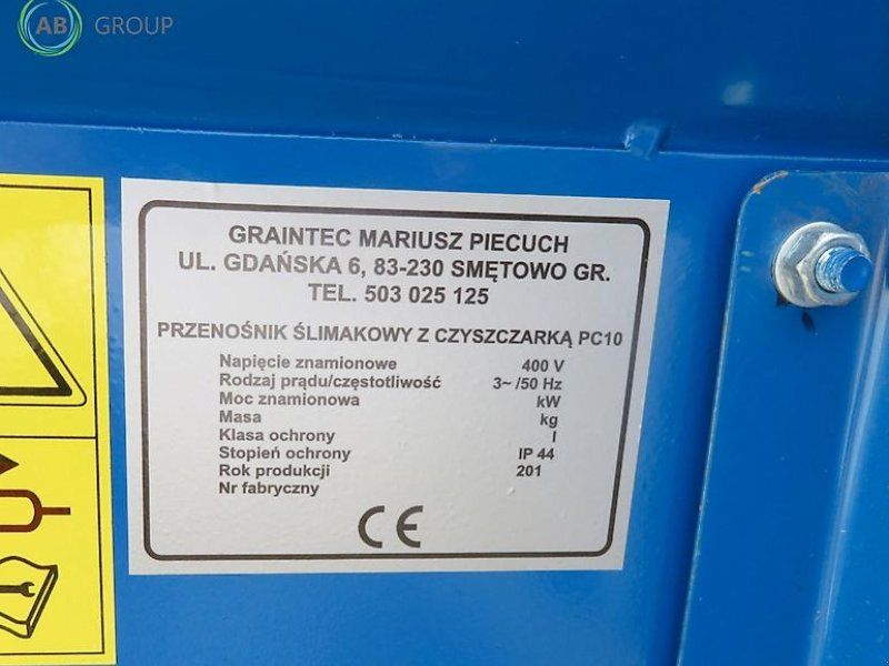 Przenośnik ślimakowy z czyszczarką PC 10