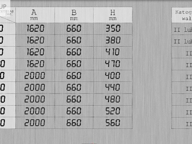 Kaber obciążnik tylny typ D, 700 kg