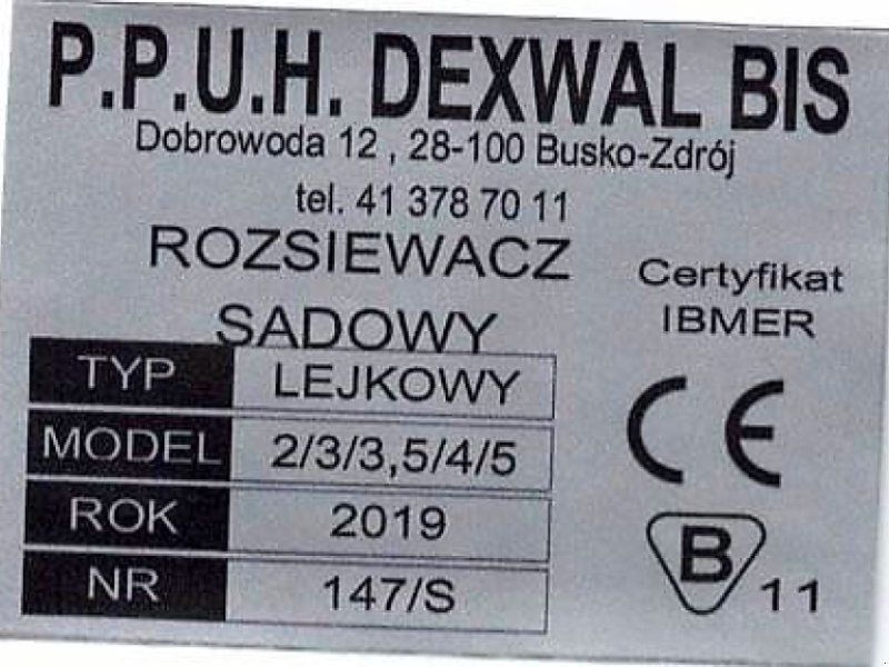 Dexwal rozsiewacz nawozów 300 l