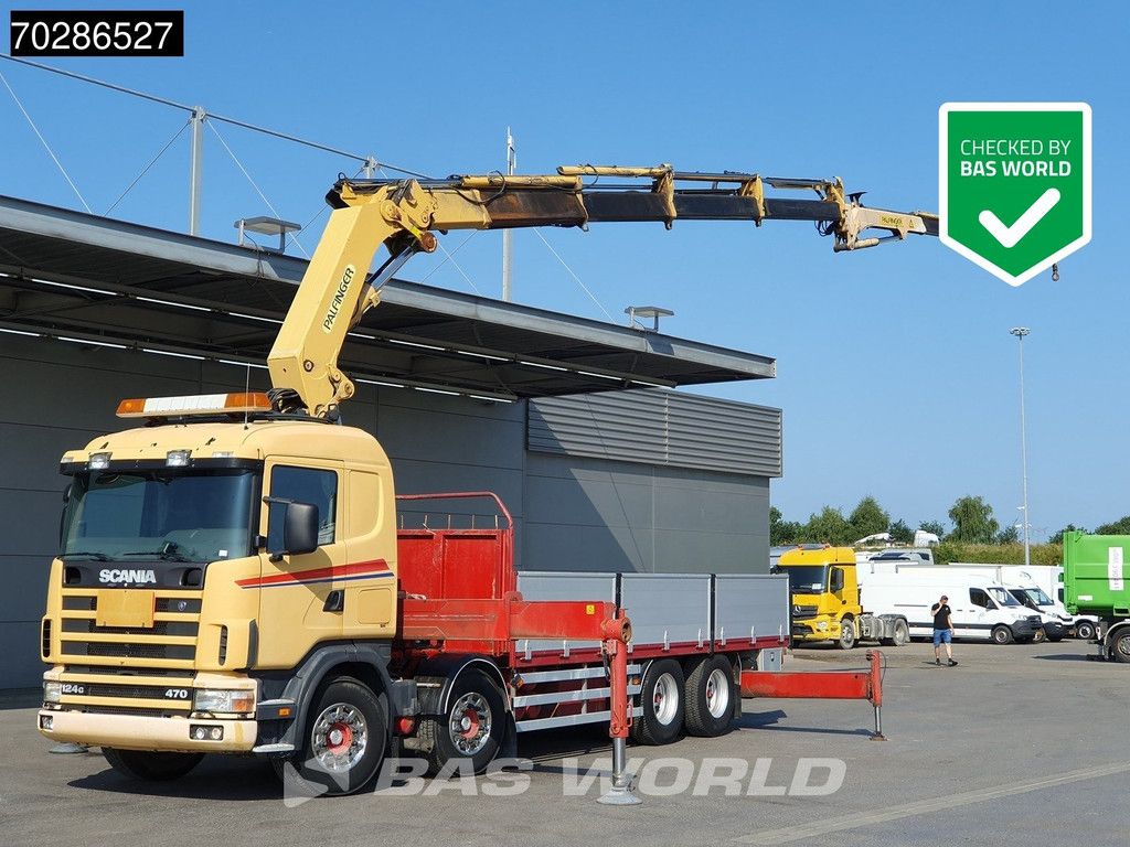 Scania 124G 470 8X4 Palfinger PK45000 C4 Crane Kran Fly-Jib Manual Steering Axle Euro 3