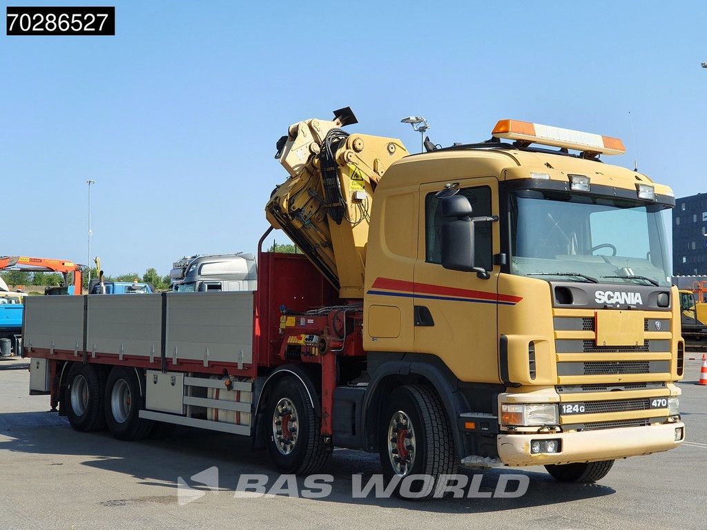Scania 124G 470 8X4 Palfinger PK45000 C4 Crane Kran Fly-Jib Manual Steering Axle Euro 3