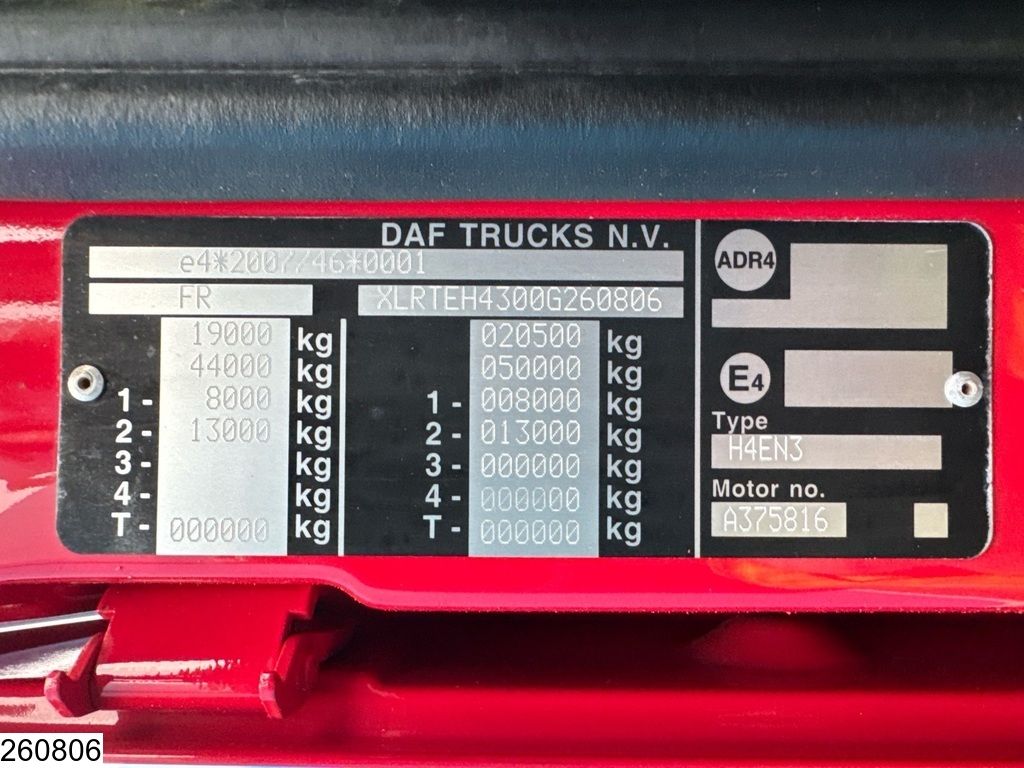 DAF XF 480 EURO 6, Retarder, Standairco, PTO