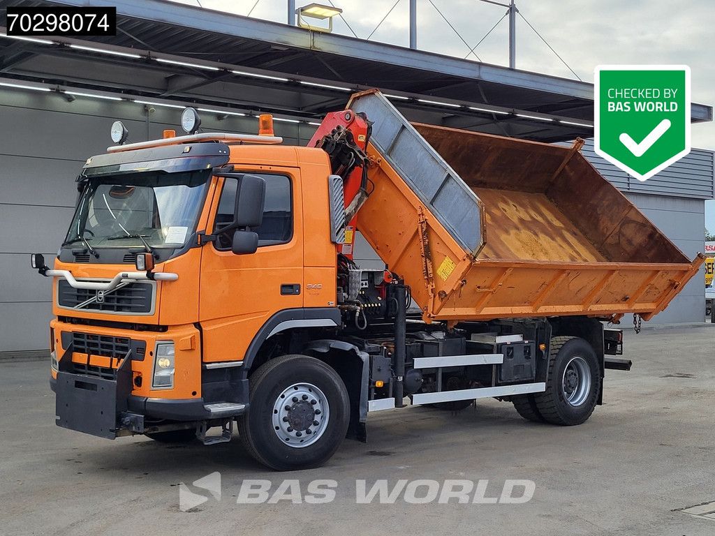 Volvo FM FM 340 4X4 4x4 Crane Palfinger PK10501 Tipper Big-Axle Full Steel