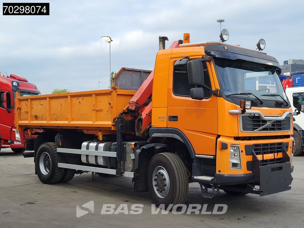 Volvo FM FM 340 4X4 4x4 Crane Palfinger PK10501 Tipper Big-Axle Full Steel