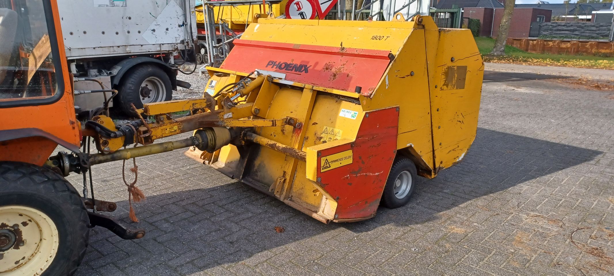 Bladzuiger en bladveegmachine 180 cm