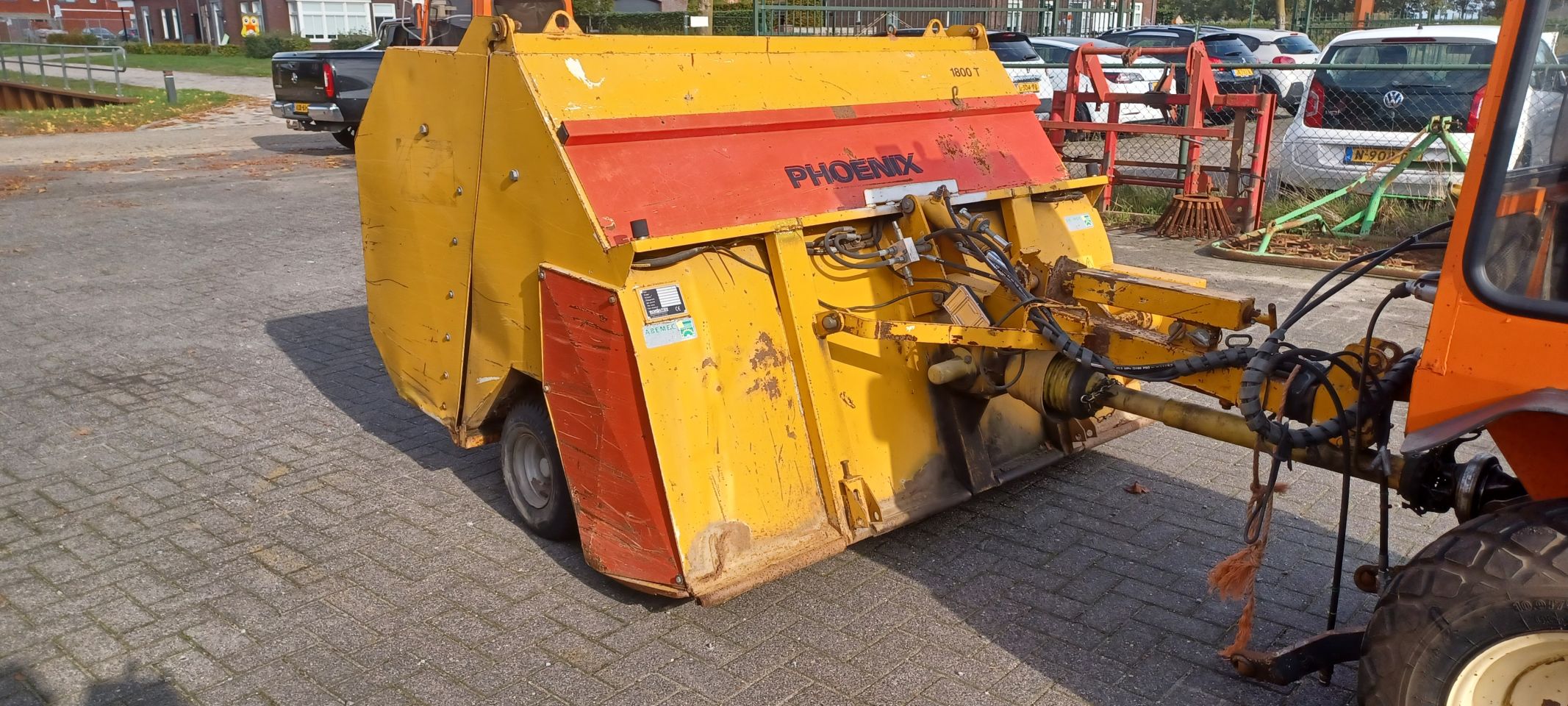 Bladzuiger en bladveegmachine 180 cm