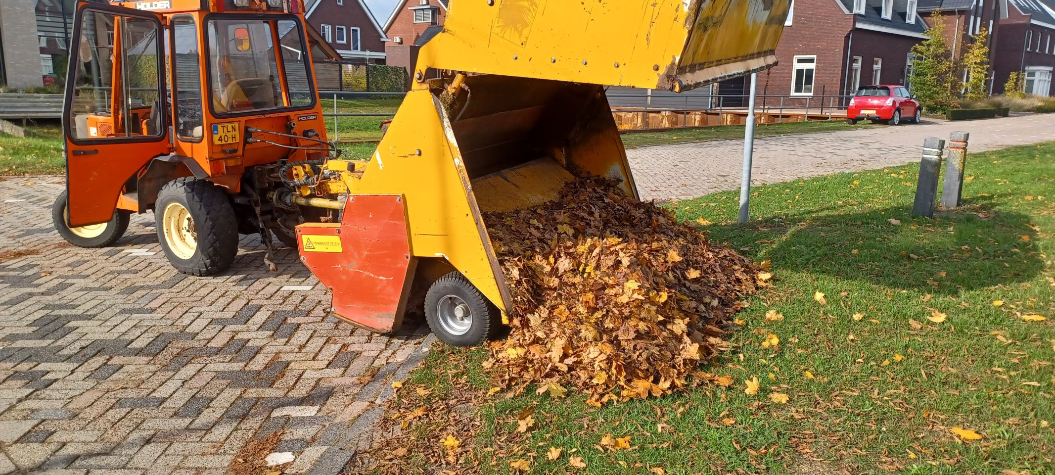Bladzuiger en bladveegmachine 180 cm