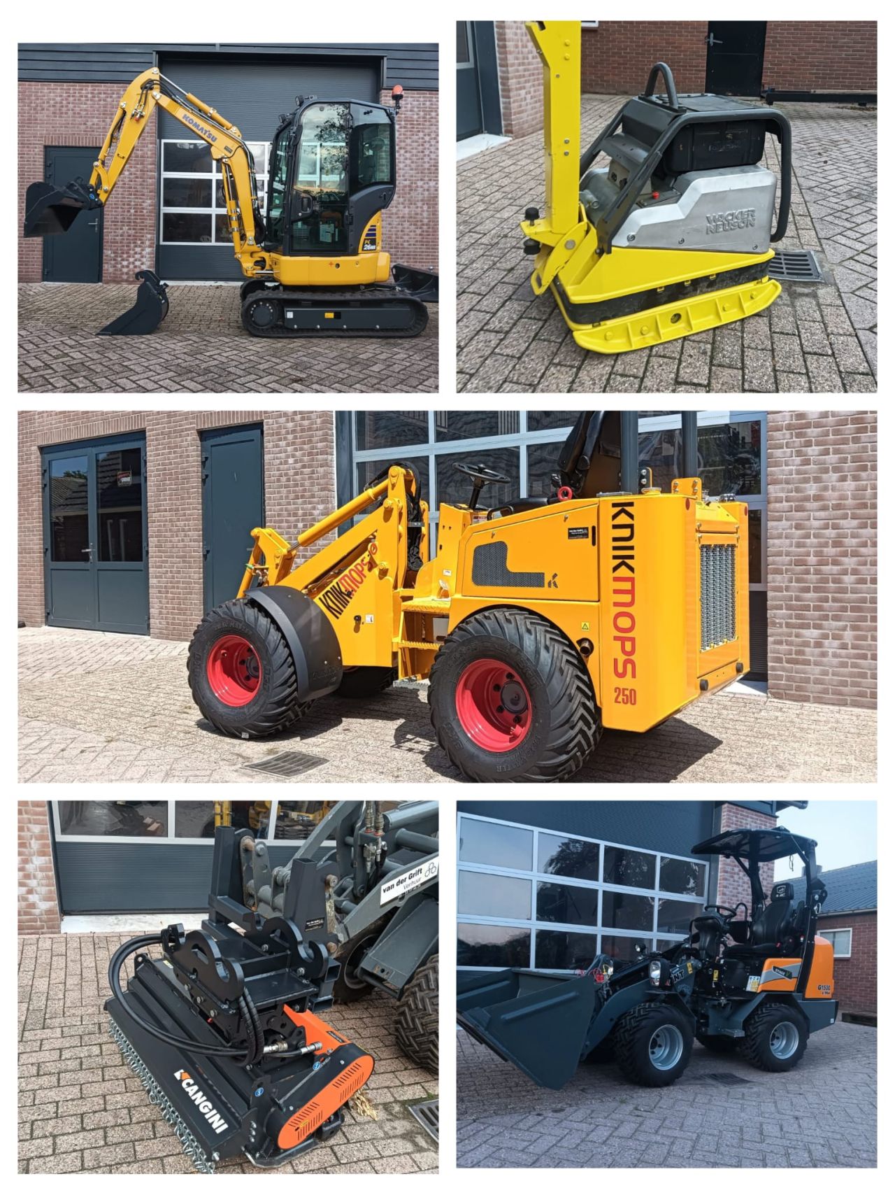 Te huur Bouwmachines shovel / graafmachine/ aanbouwdelen