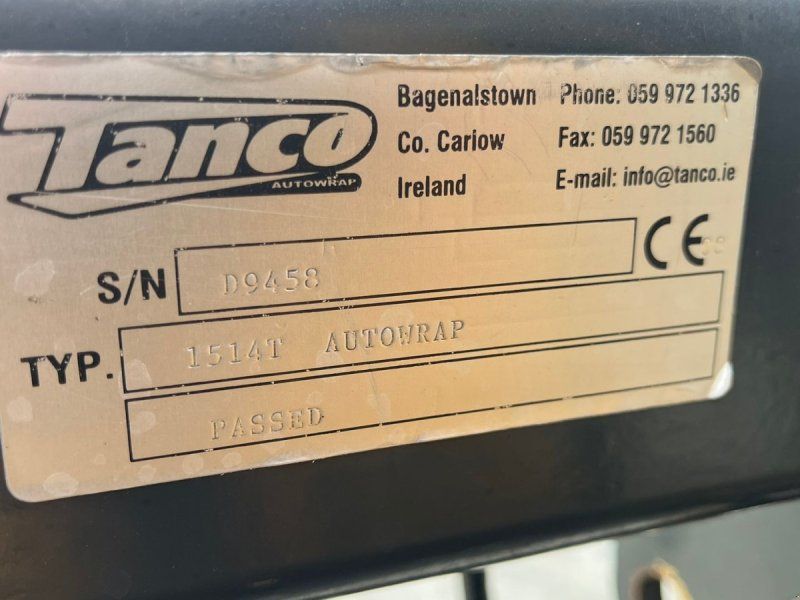 Tanco 1514 TWIN AUTO WRAP  Til både rund- og firkantballer