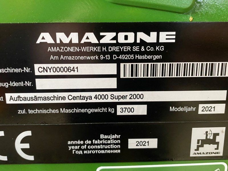 Amazone Centaya 4000 Super / KG 4001 CENTAYA 4000 Super KG 4001