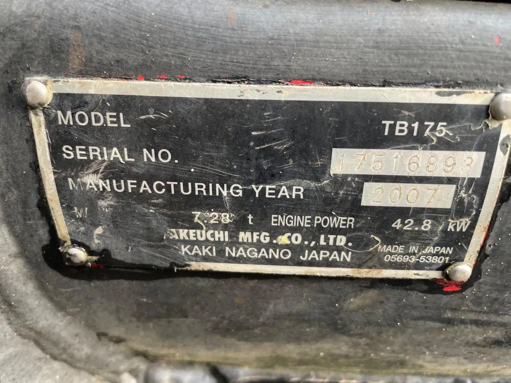 Takeuchi TB 175 Rupskraan