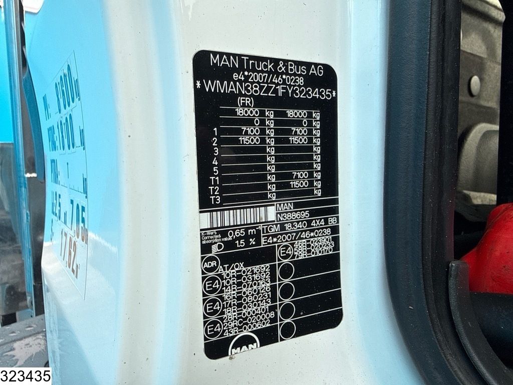 MAN TGM 18 340 4x4, EURO 6, 10500 Liter, 4 Comp.