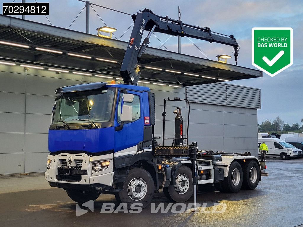 Renault C 430 8X4 HIAB X-Hiduo 188 B-2 Crane + Hook Full Steel Big-Axle Euro 6