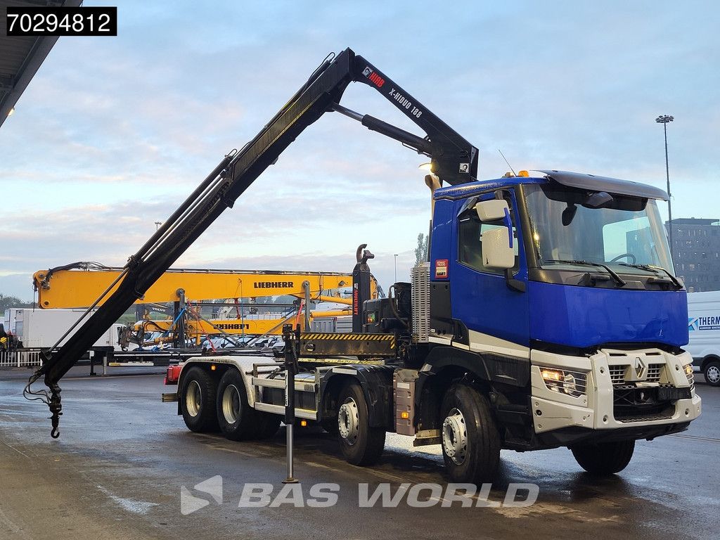 Renault C 430 8X4 HIAB X-Hiduo 188 B-2 Crane + Hook Full Steel Big-Axle Euro 6