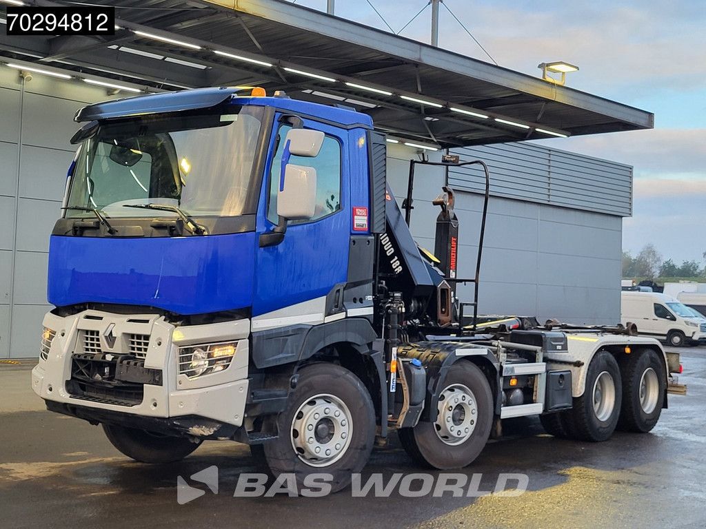 Renault C 430 8X4 HIAB X-Hiduo 188 B-2 Crane + Hook Full Steel Big-Axle Euro 6