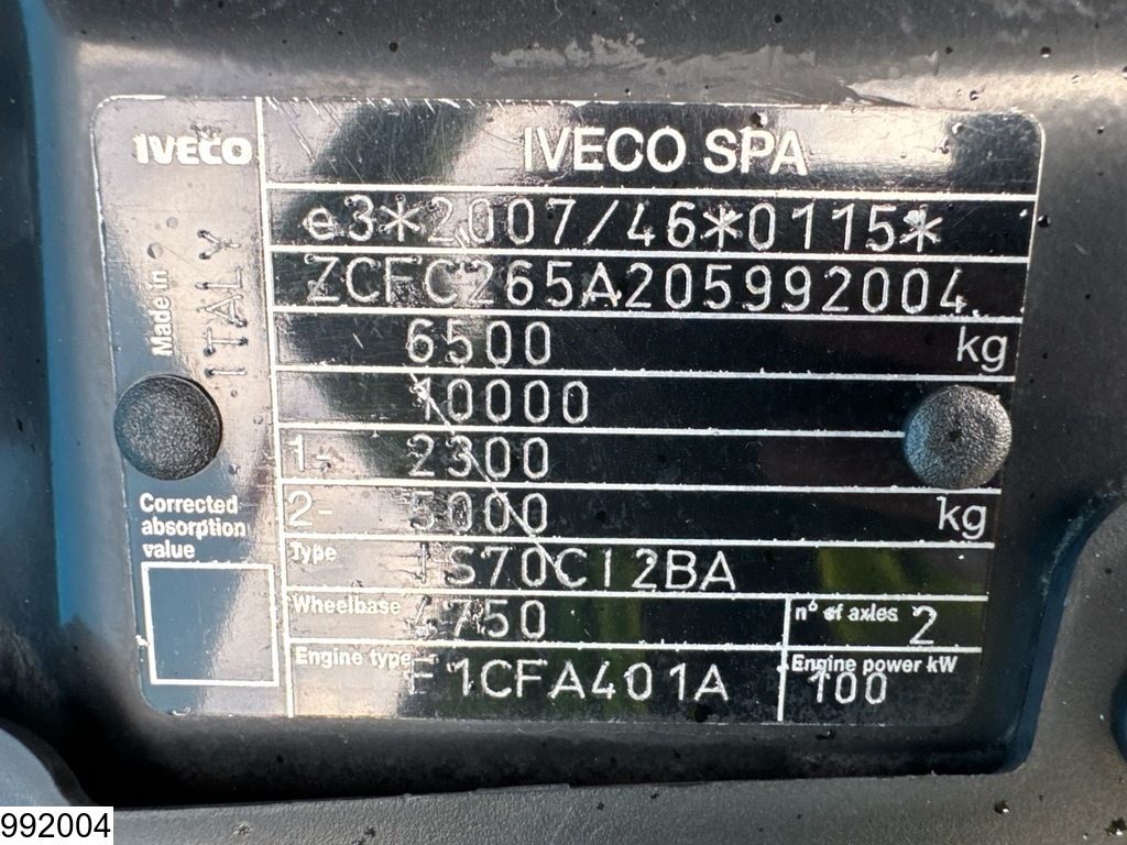 Iveco Daily 65-140 CNG EURO 6, CNG, Leaf suspension, Manual