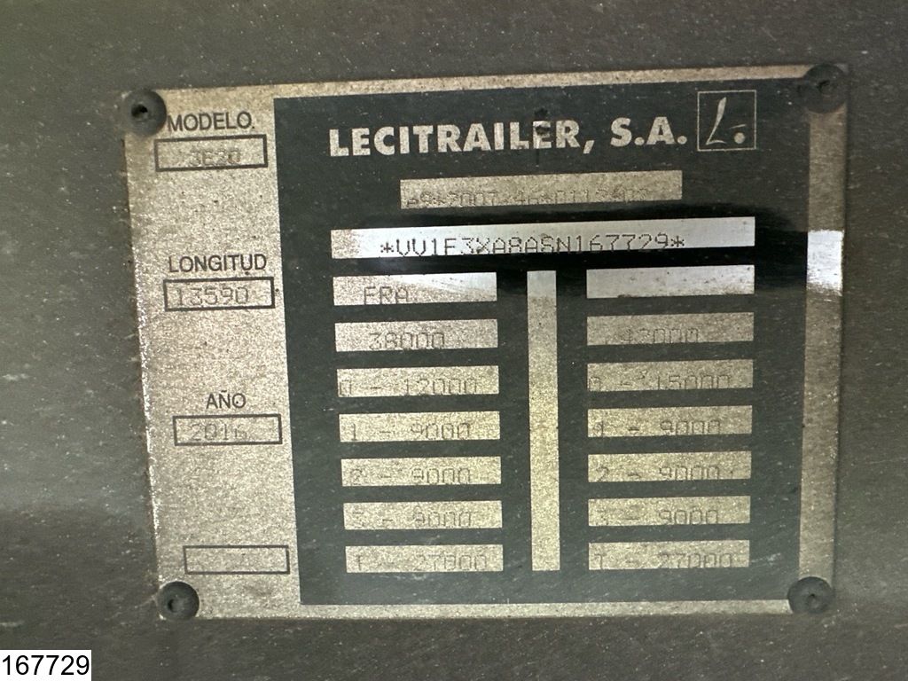 Lecitrailer Koel vries Carrier, Dhollandia, Lift axle