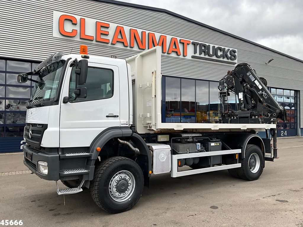 Mercedes-Benz AXOR 1929 4x4 VDL 14 Ton haakarmsysteem + Laadplateau met Hiab 14 Tonmeter laadkraan