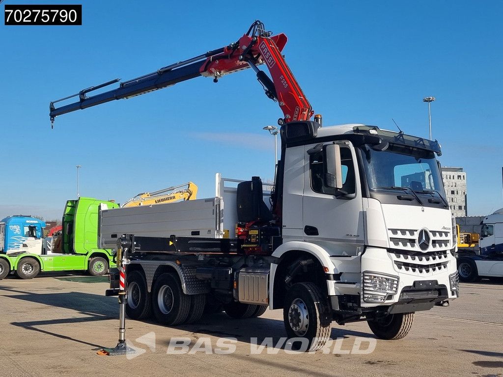 Mercedes Arocs 3348 6X6 Full Steel Retarder Fassi 25T/M Crane Kran Euro 6