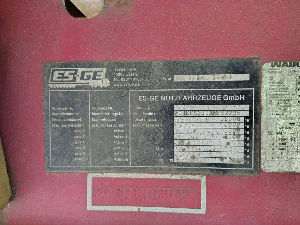 Flatbed Trailer ES-GE 3-SAL-39-NA 2010