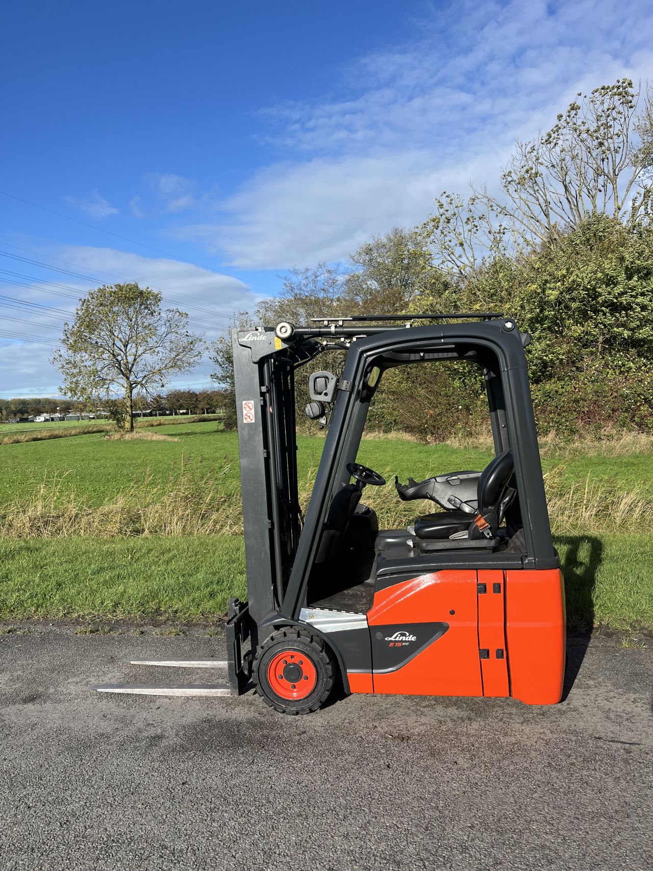 Linde E15 -02 elektrisch heftruck triplo Sideshift