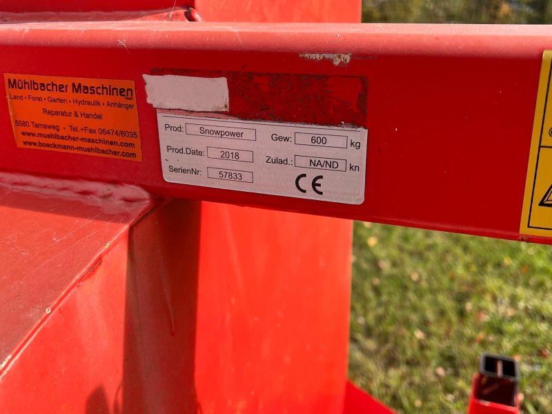 Traktor Schneefräse Snowpower230 cm Heckanbau Za