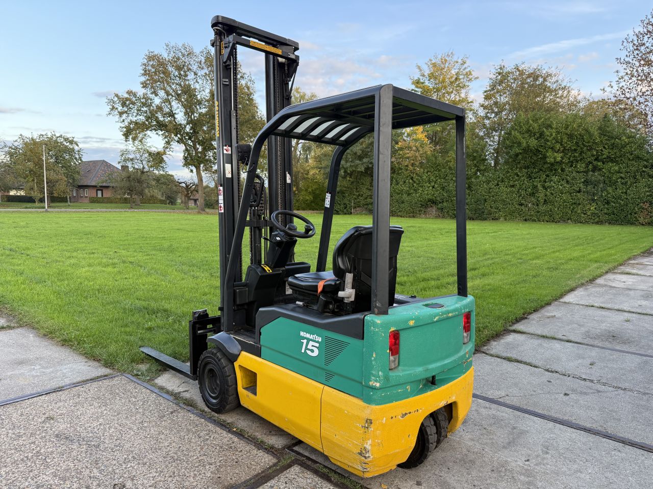 Komatsu 1500KG elektr triplex 6.4M! Freelift Sideshift 2800 uur