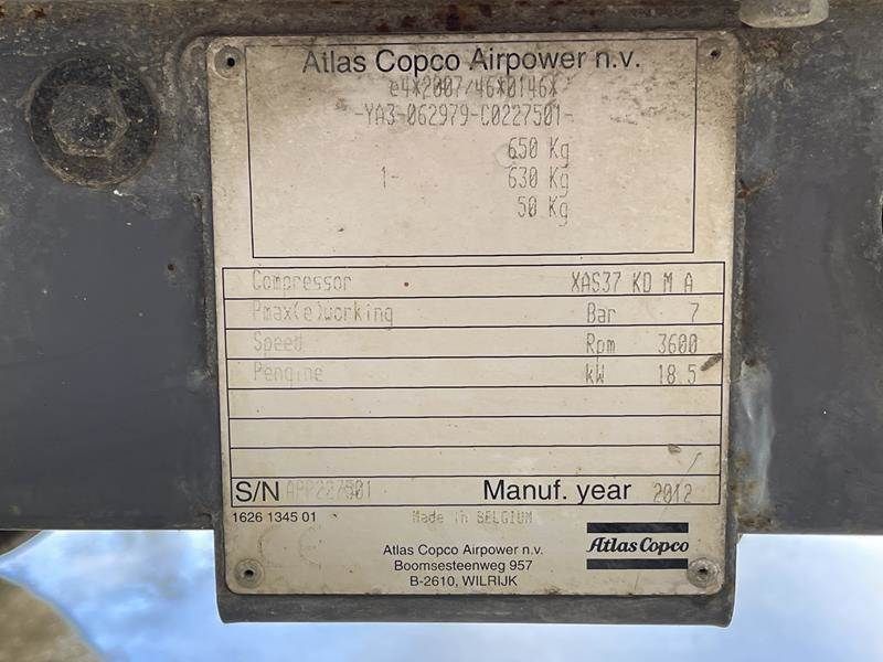 Atlas Copco XAS 37 KD