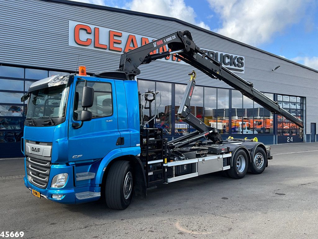 DAF FAN CF 340 Euro 6 Hiab 22 Tonmeter laadkraan Just 136.360 km!