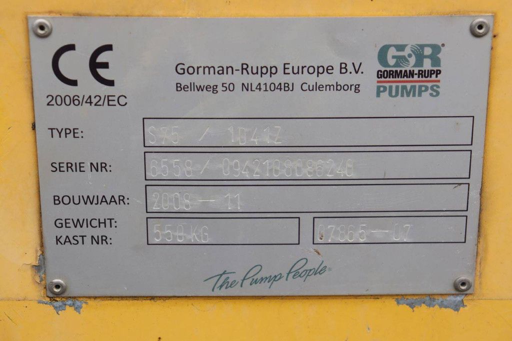 Pumpe Gorman-Rupp S75/1D41Z Diesel 2008