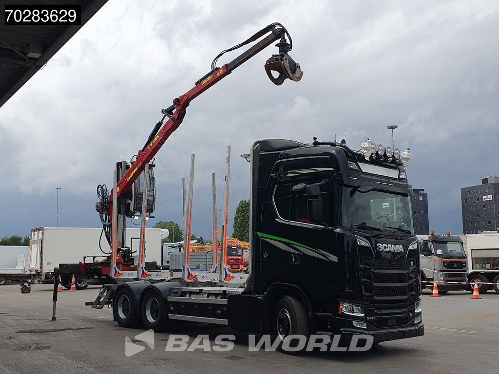 Scania S S650 6X4 Tajfun LIV100K Kran Holztransport Retarder 3-Pedals Euro 6