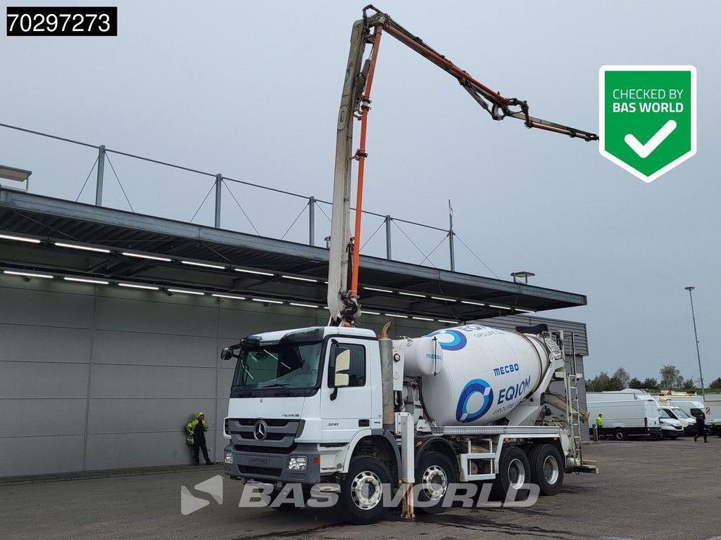 Mercedes Actros 3241 8X4 7m3 Mecbo Mixer Big-Axle Steelsuspension Pompe+Mixer Euro 5