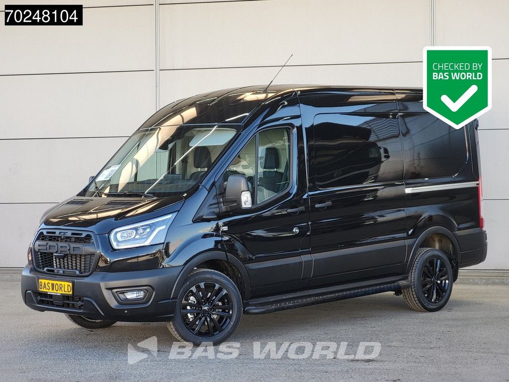 Ford Transit 165pk Automaat Limited Dubbele schuifdeur Raptor Grill Black Edition L2H2 ACC 360camera Navi CarPlay Xenon Camera 10m3 Klima